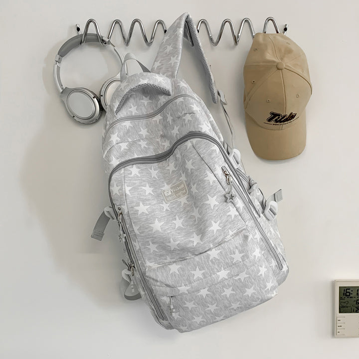 Trendy Star-Print School Backpack Stornfield