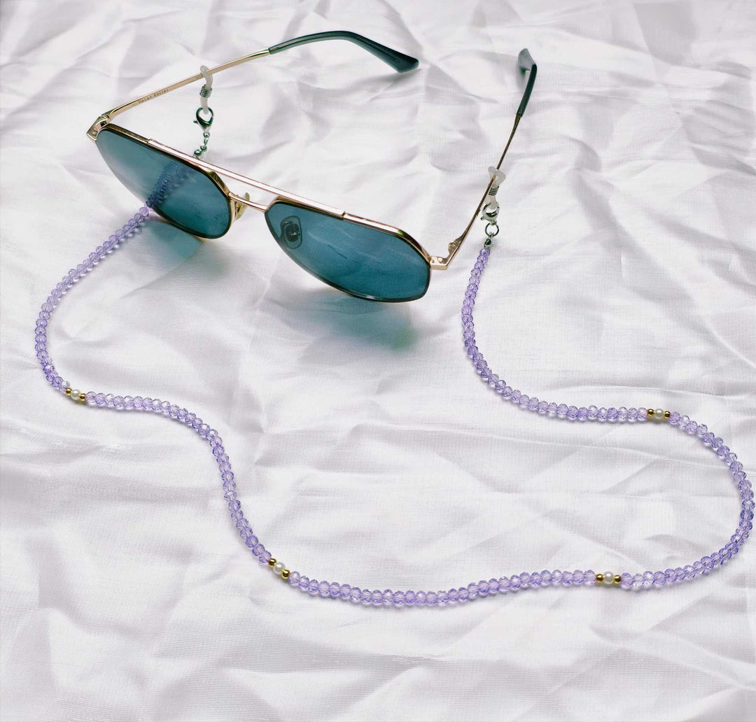 Elegant glasses holder chain with colorful beads Stornfield