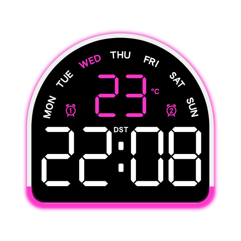 Digital alarm clock with temperature and day of the week display Stornfield