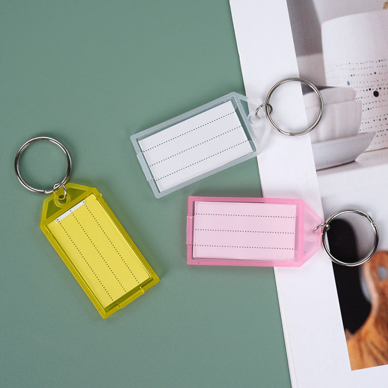 Unisex keychain with reusable label field Kalsten