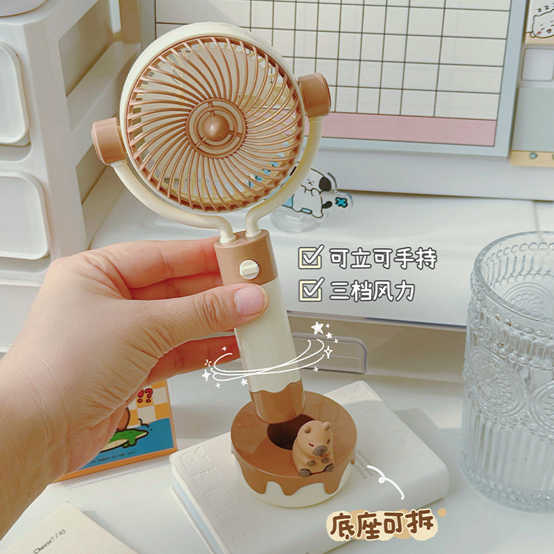Women's Portable Hand Fan in Charming Animal Design Stornfield