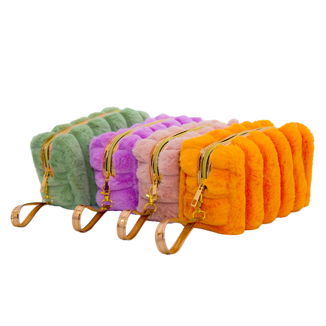 Elegant Quilted Plush Clutch