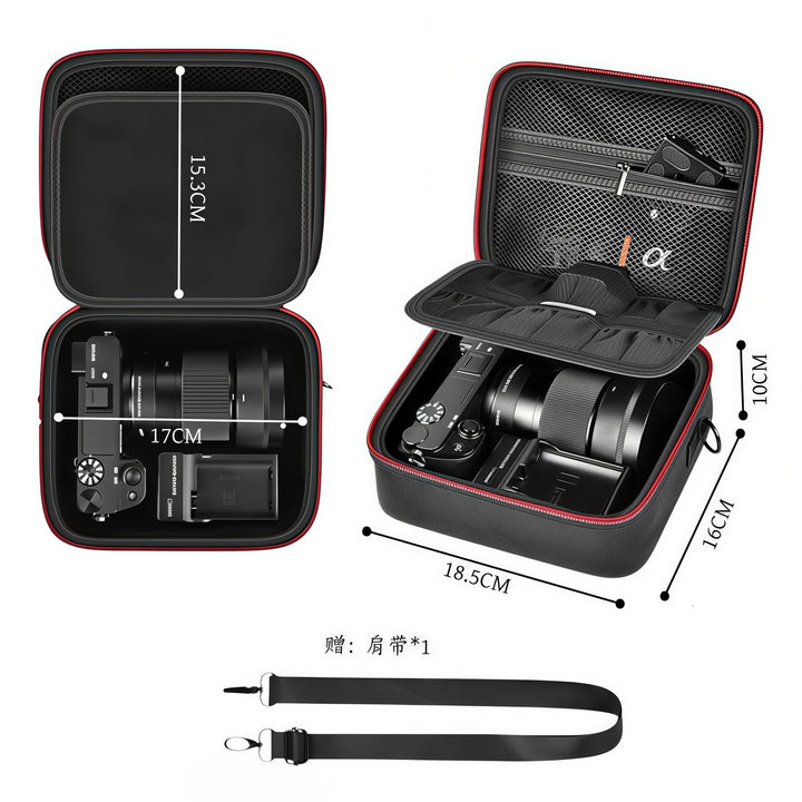 Camera bag with careful interior division Stornfield