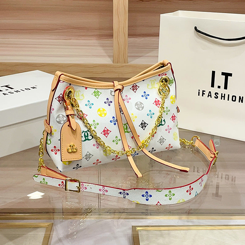 Trendy Designer Mini Handbag with Chain Accents