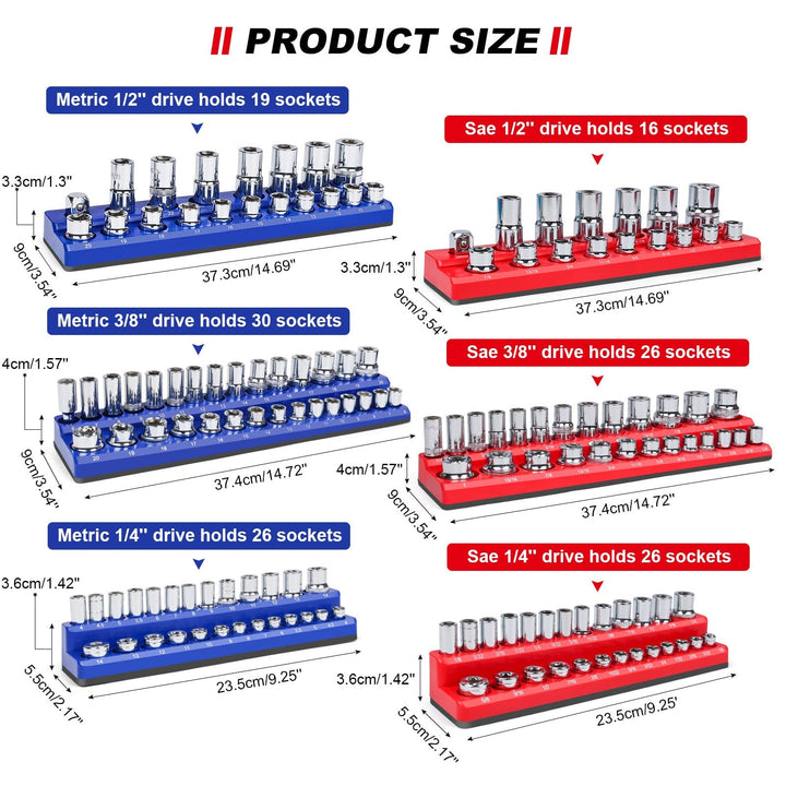 Heavy-Duty Magnetic Socket Organizer Stornfield