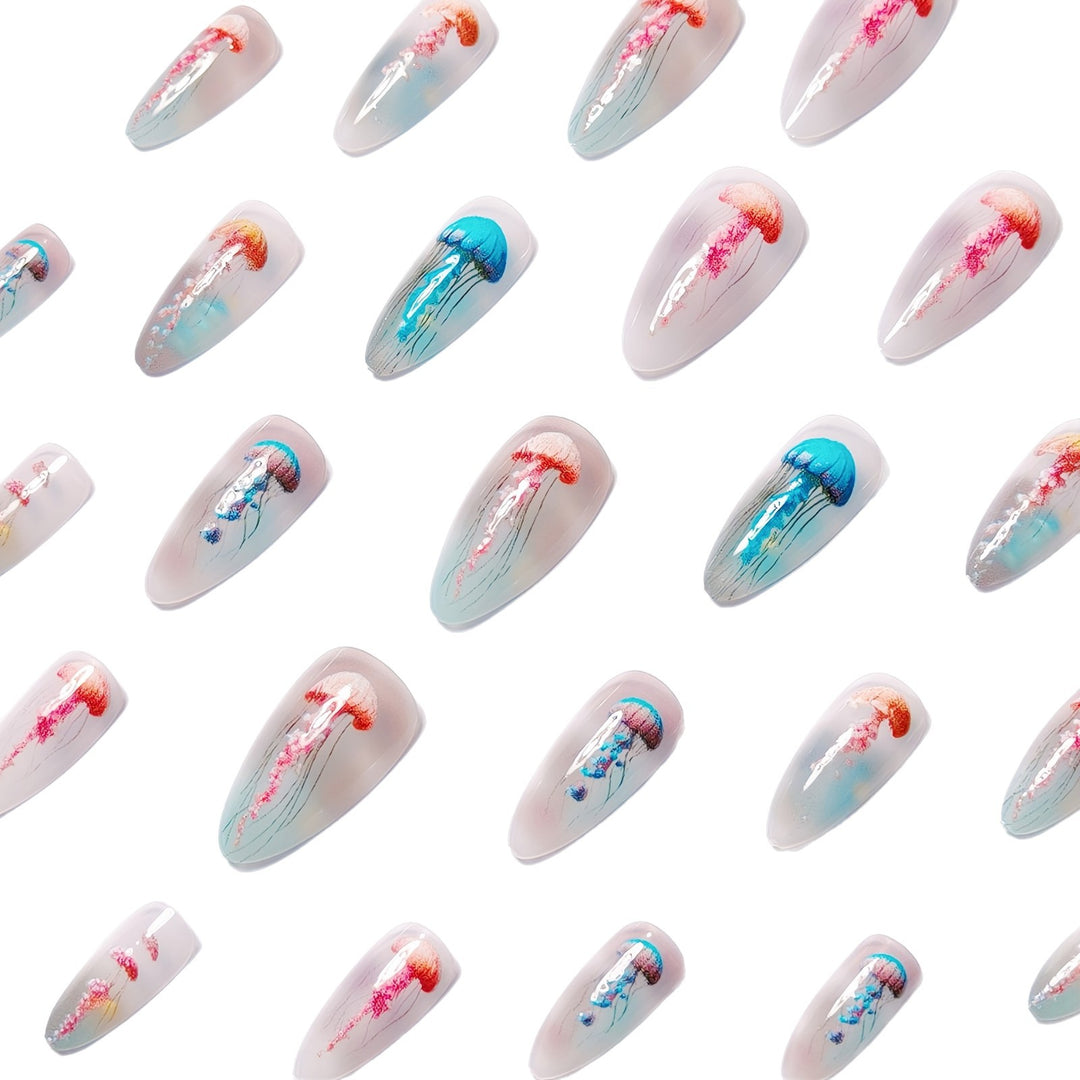 Artistic Jellyfish Design Nail Art Stornfield