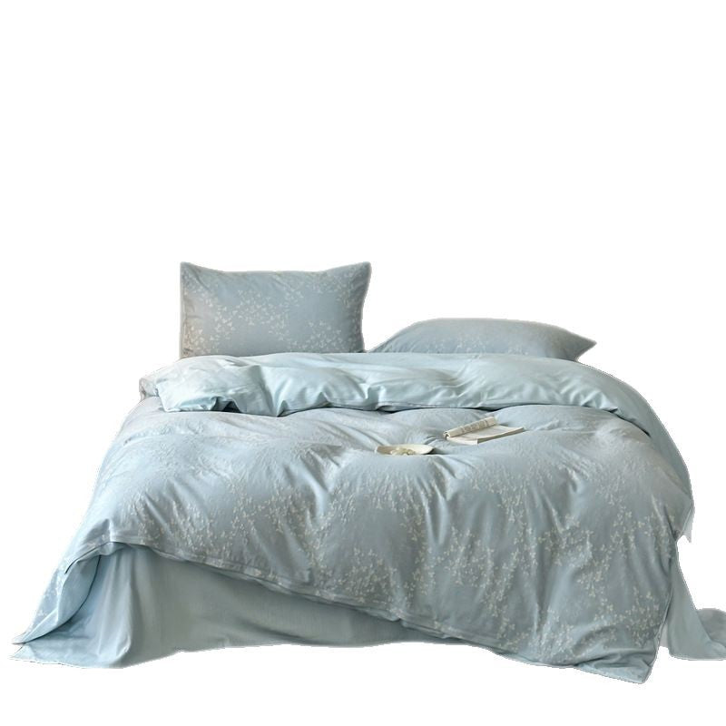 Lightweight Cotton-Sateen Botanical Duvet Cover Set with Hidden Zipper and Matching Pillow Shams