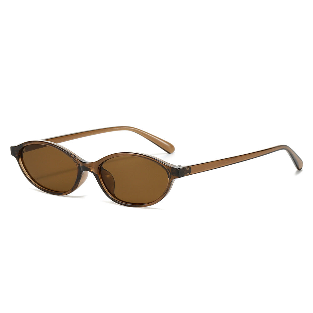 Retro-Inspired Slim Oval Sunglasses Stornfield