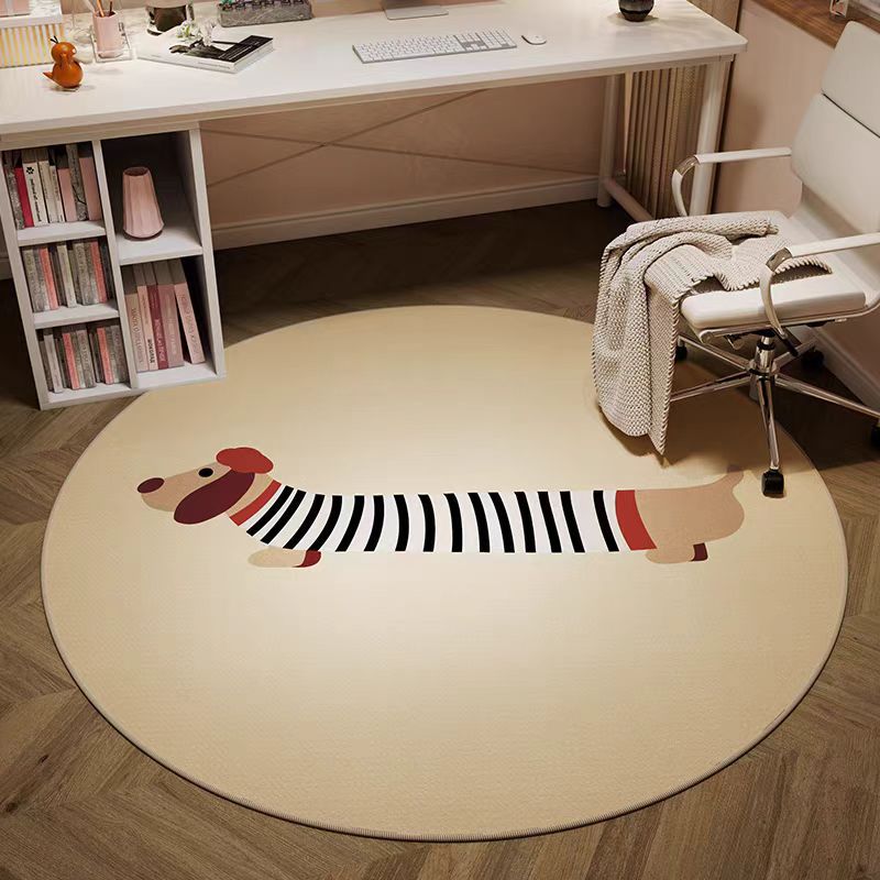 Playful Cartoon-Themed Round Area Rug