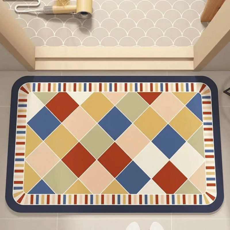 Absorbent Multi-Patterned Bath Mat
