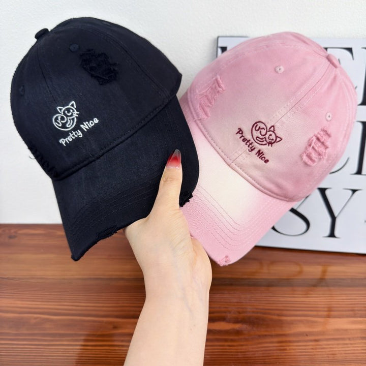 Women's Distressed Casual Embroidered Baseball Cap Stornfield