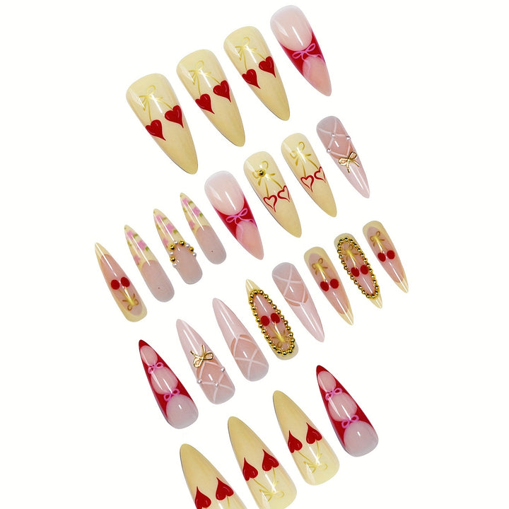 Colorful Artistic Press-On Nail Art Stornfield