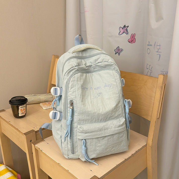 Multi-Pocket Casual Backpack with Inspirational Quote Stornfield