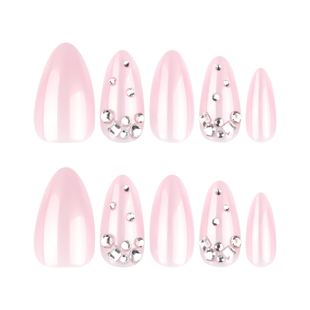Artful nail art with delicate glitter accents and elegant French tip Stornfield