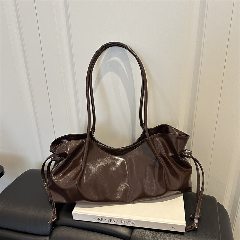 Glossy Hobo Handbag