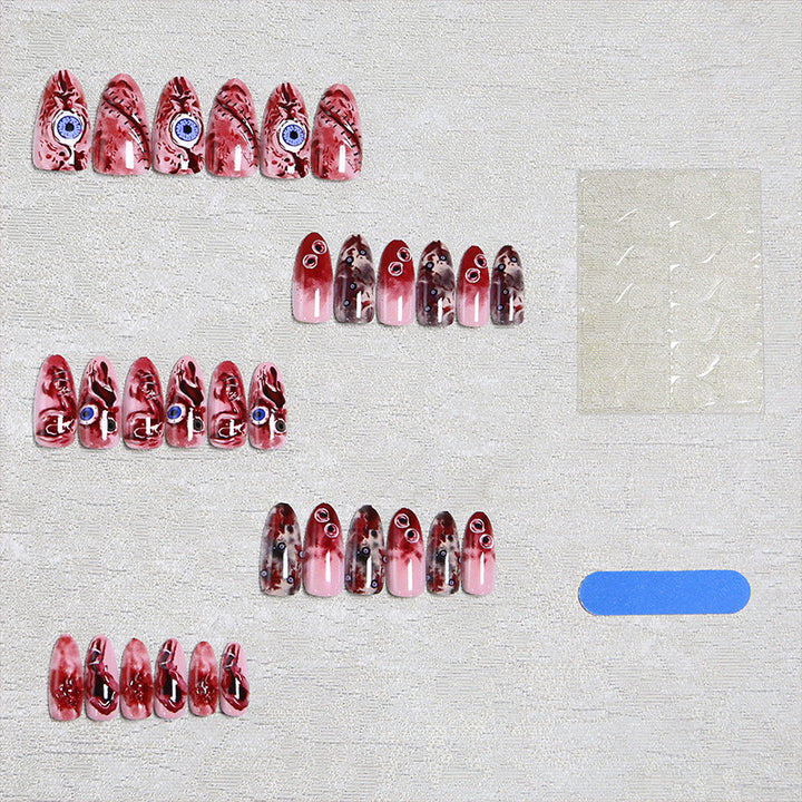 Creative artificial nail set with unique, artistic accents Stornfield