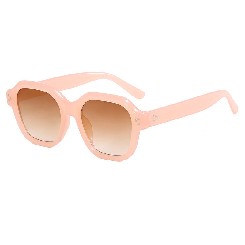 Ladies fashionable square sunglasses with mirrored lenses Stornfield