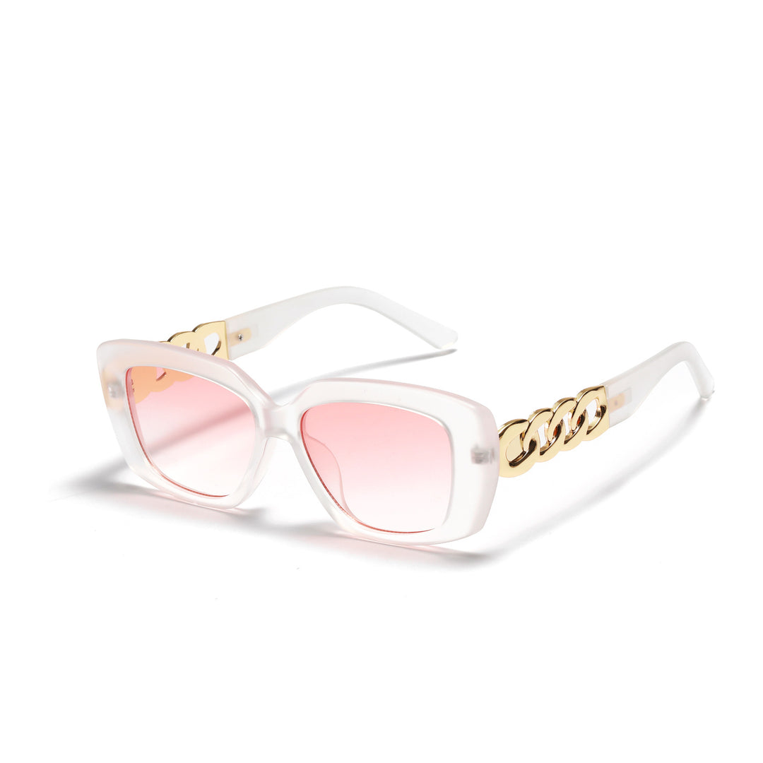 Ladies elegant square sunglasses with gold embellished frame Stornfield