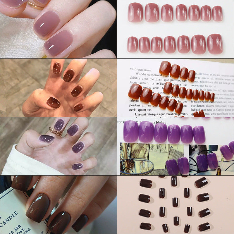 Glossy Natural Finish Press-On Nails Stornfield 1790727561