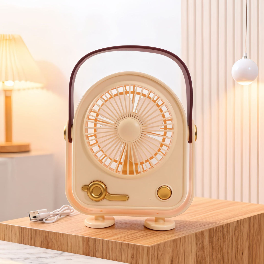 Ladies Portable Mini Fan in Retro Design Stornfield