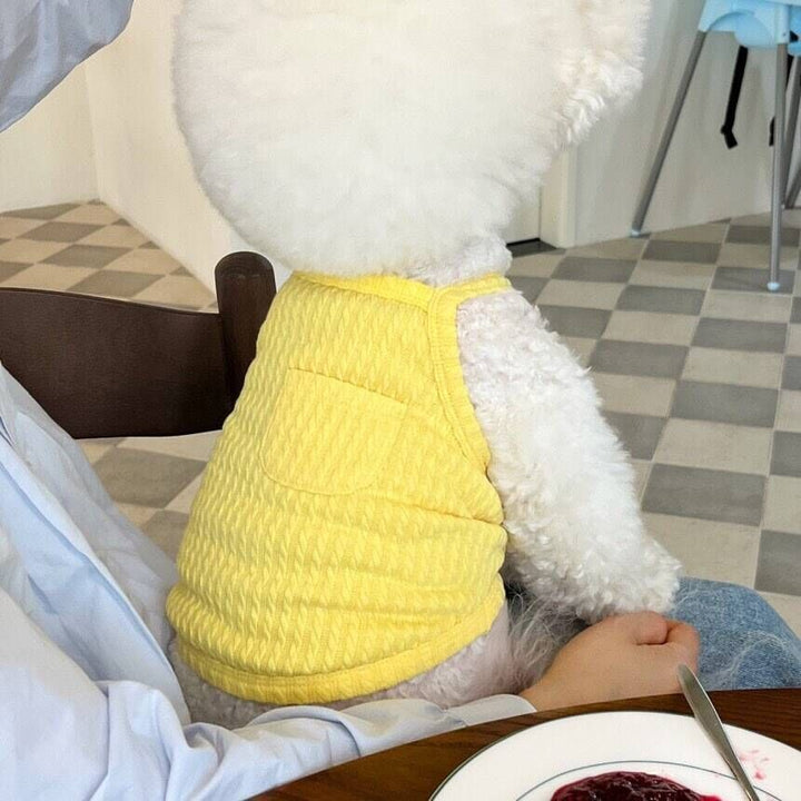 Ribbed Stretch Knit Dog Belly Vest