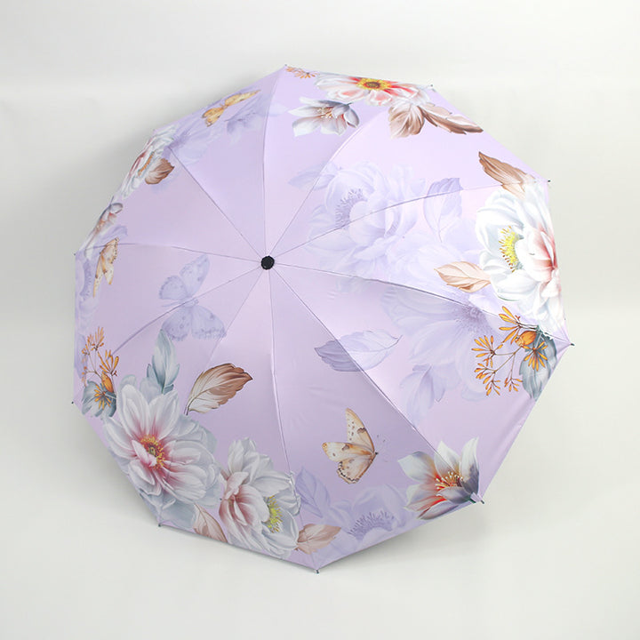 Women's umbrella with floral patterns and UV protection Stornfield