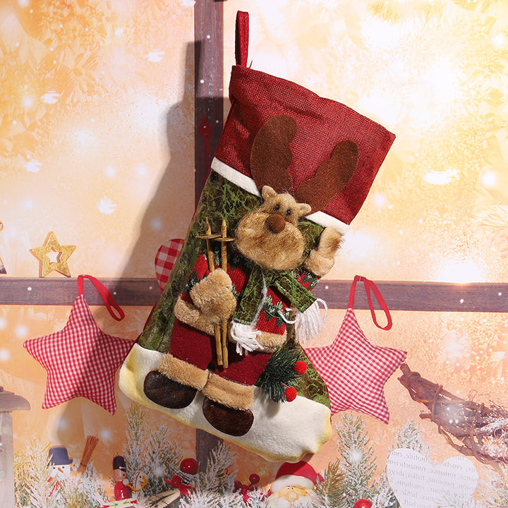 Cute Christmas stocking with reindeer design Stornfield