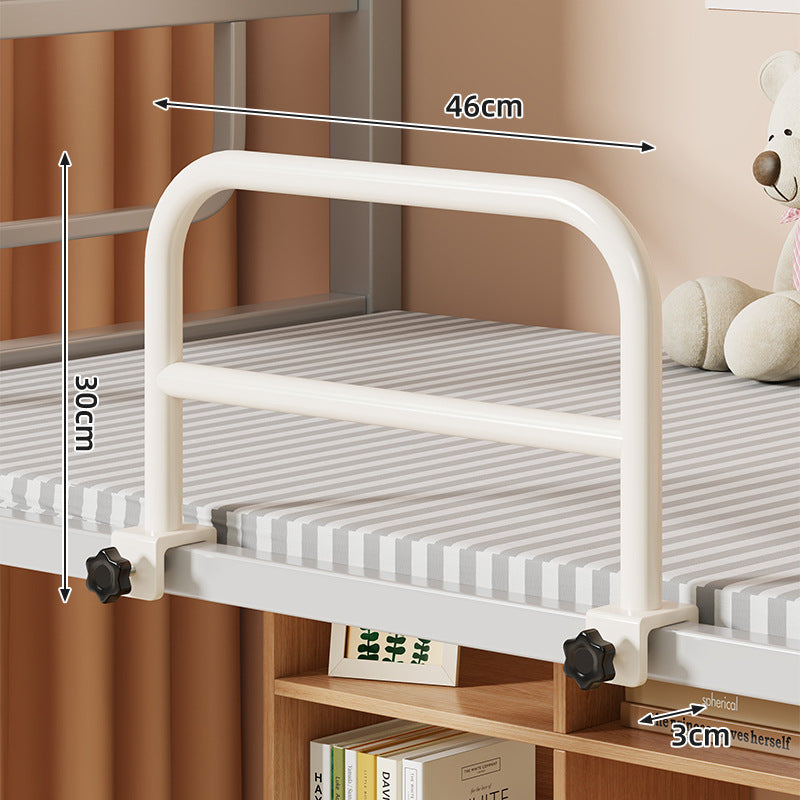 Clamp-On Tubular Bed Guard Rail with Tool-Free Knob Clamp