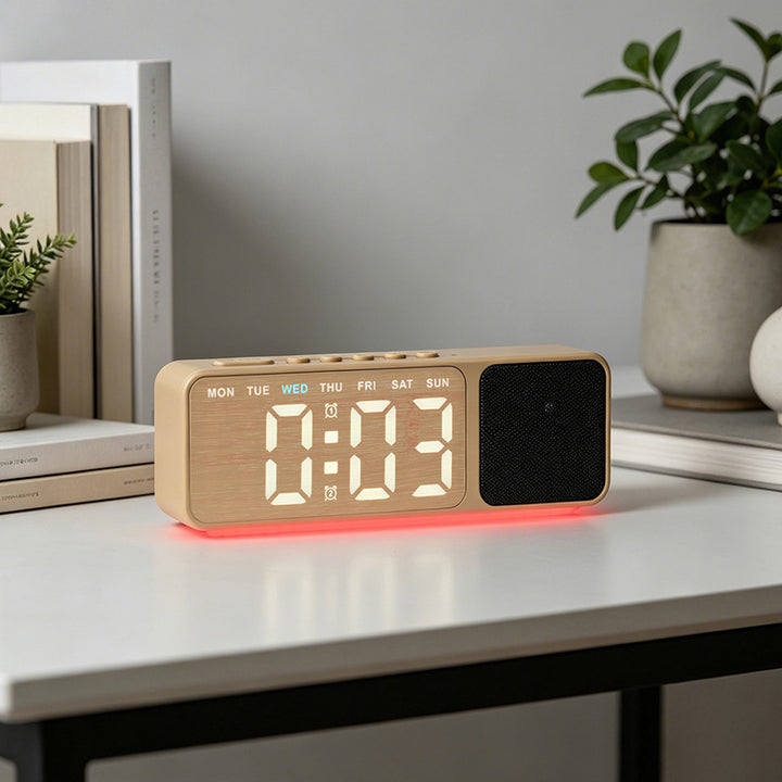 Digital LED alarm clock with multicolor lighting Stornfield