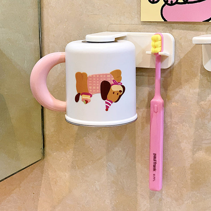 Wall-mounted toothbrush holder with cute dog design Stornfield
