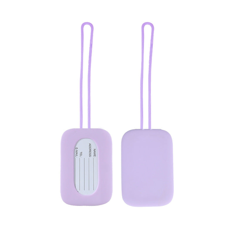silicone luggage tag with ID window and elastic strap Stornfield