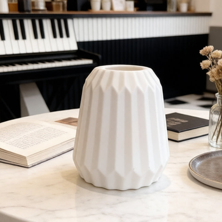 Textured Geometric Table Vase Stornfeild