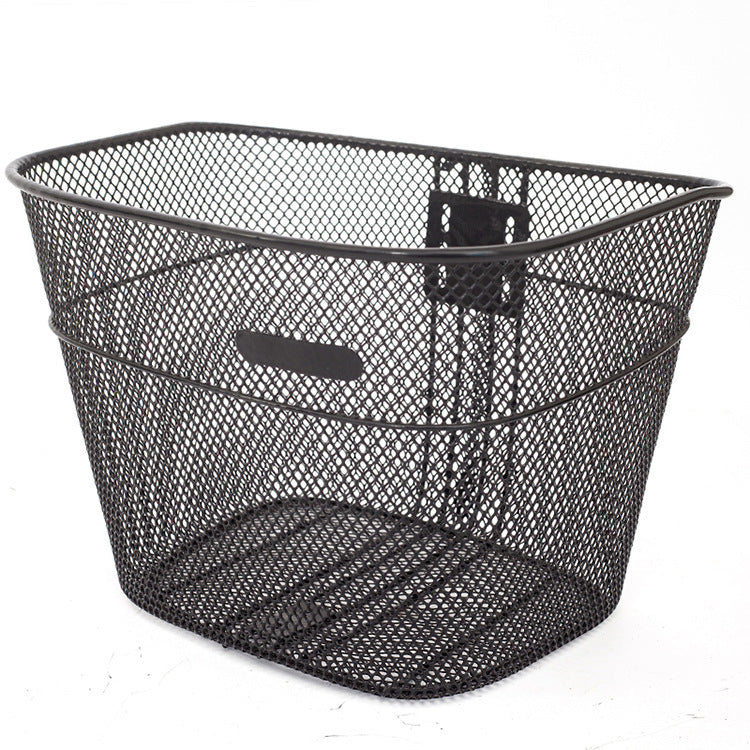 ventilated steel mesh bicycle front basket with quick-release bracket Stornfield