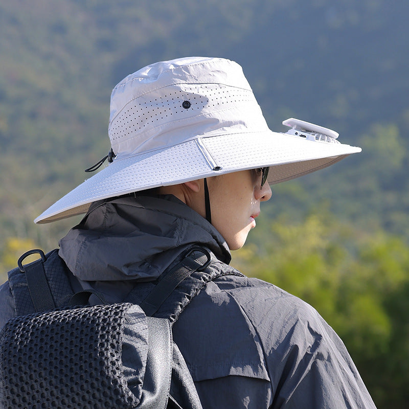 wide-brimmed outdoor sun hat with UV protection, breathable mesh, and adjustable chin strap Stornfield