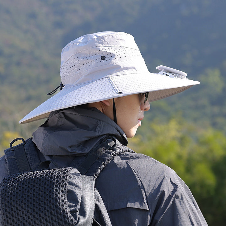 wide-brimmed outdoor sun hat with UV protection, breathable mesh, and adjustable chin strap Stornfield