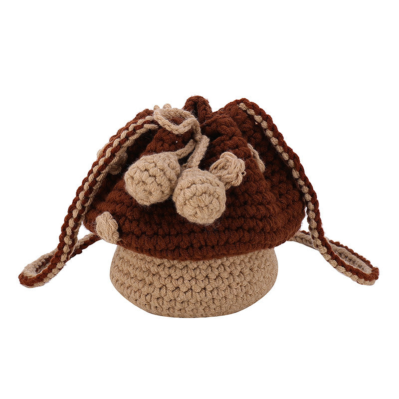Cute Crochet Acorn-Themed Mini Backpack