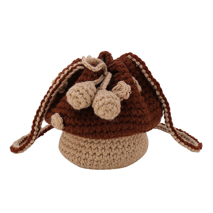 Cute Crochet Acorn-Themed Mini Backpack