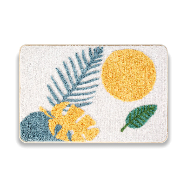 Plush Floral Pattern Bath Mat Stornfield