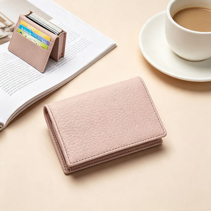 Textured Leather Credit Card Holder
