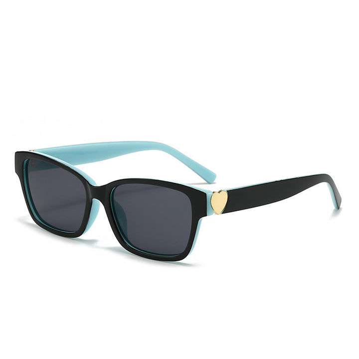 Women's fashionable square sunglasses with heart accents Stornfield
