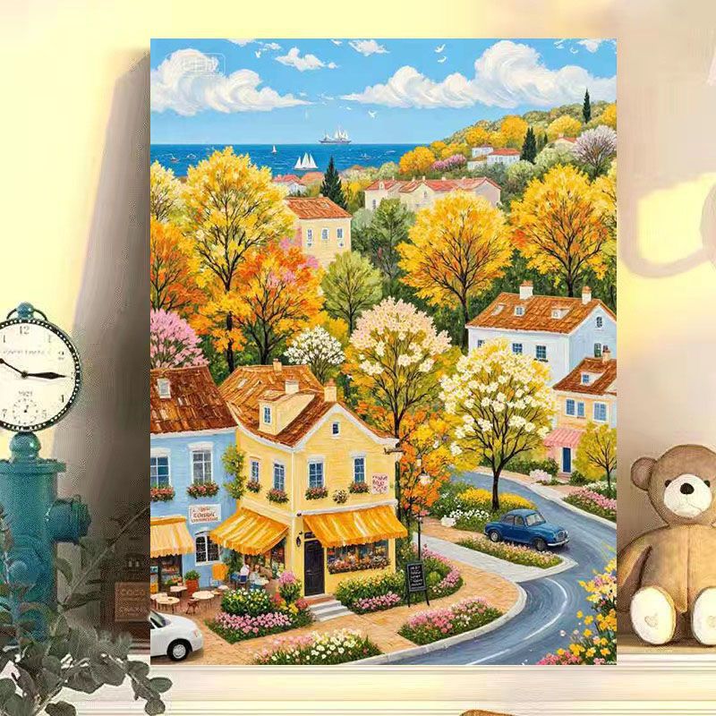 Scenic Autumn Landscape Canvas Art Print Stornfield