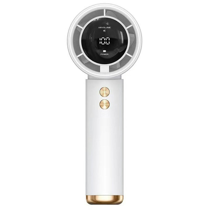 Unisex portable USB rechargeable handheld fan with digital display and multi-stage control Stornfield