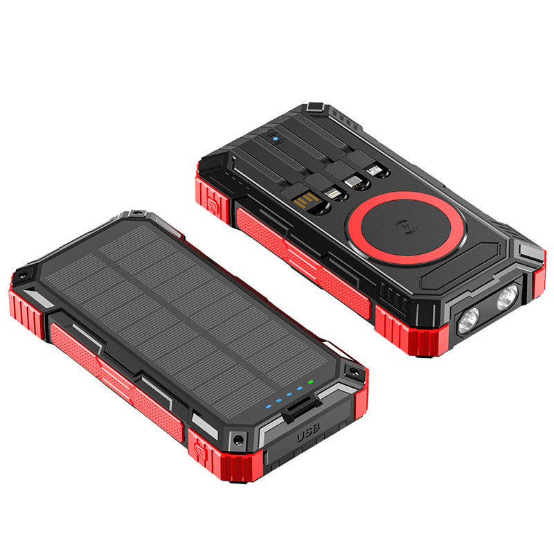 Robust Solar Power Bank with Multifunctional Connections Stornfield