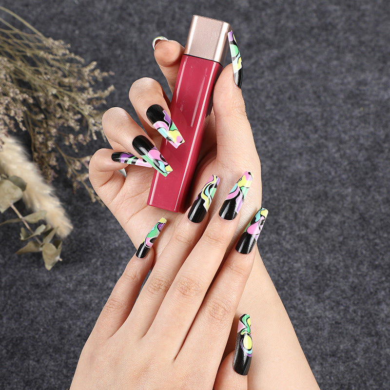 Creative wave pattern artificial nails Stornfield