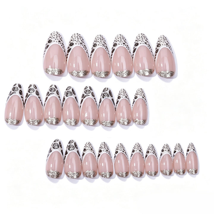 Exquisite artificial nail creation with glitter and unique design Stornfield