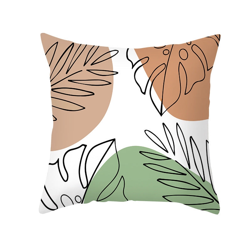 Botanical Minimalist Cotton Throw Pillow Cover