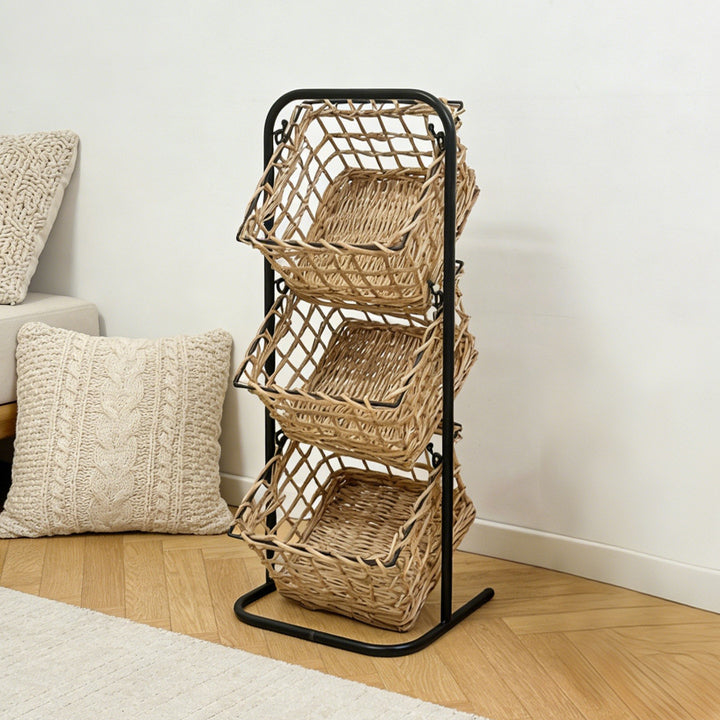 Wall system with three braided baskets Stornfield