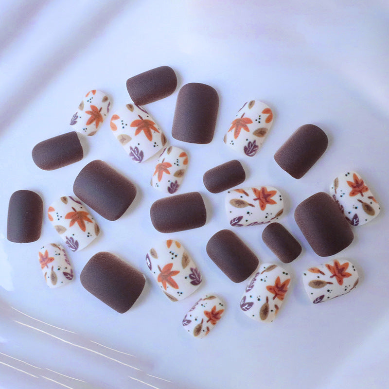 Autumn-Inspired Floral Nail Art Enhancements Stornfield