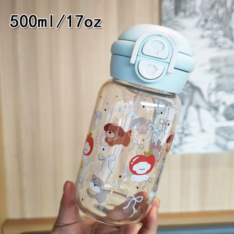Ladies creative water bottle with integrated silicone carrying loop Stornfield