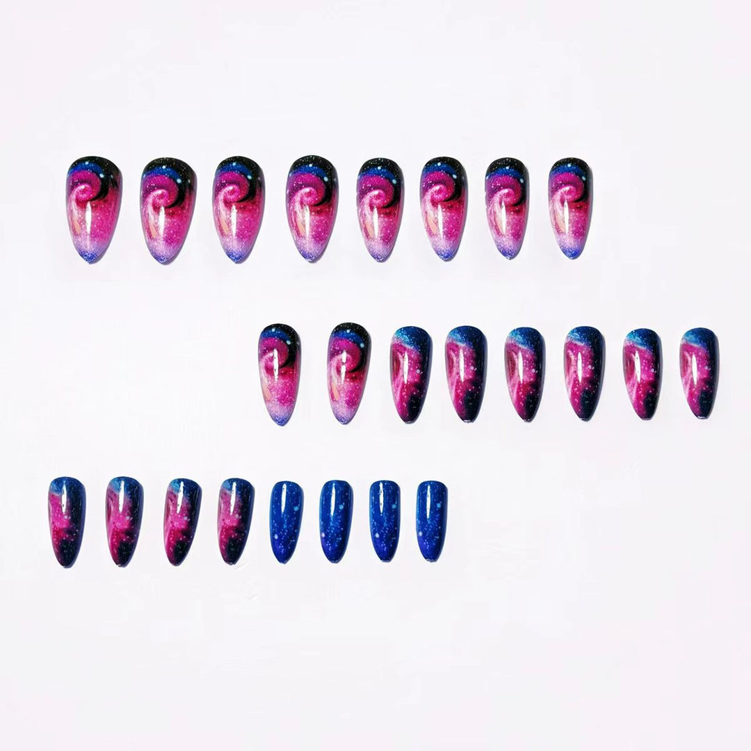 Fantasy Artificial Nails with Galactic Design Stornfield